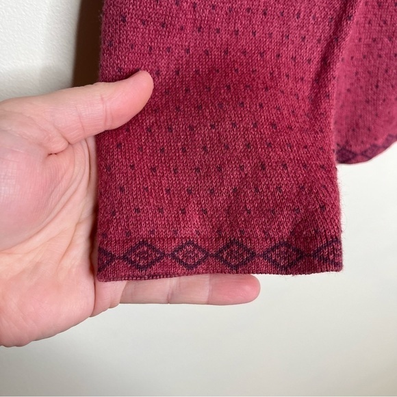Woolrich‎ Women’s Full Zip Long Sleeve Dotted Pattern Sweater in Pink Size Small - Picture 8 of 10
